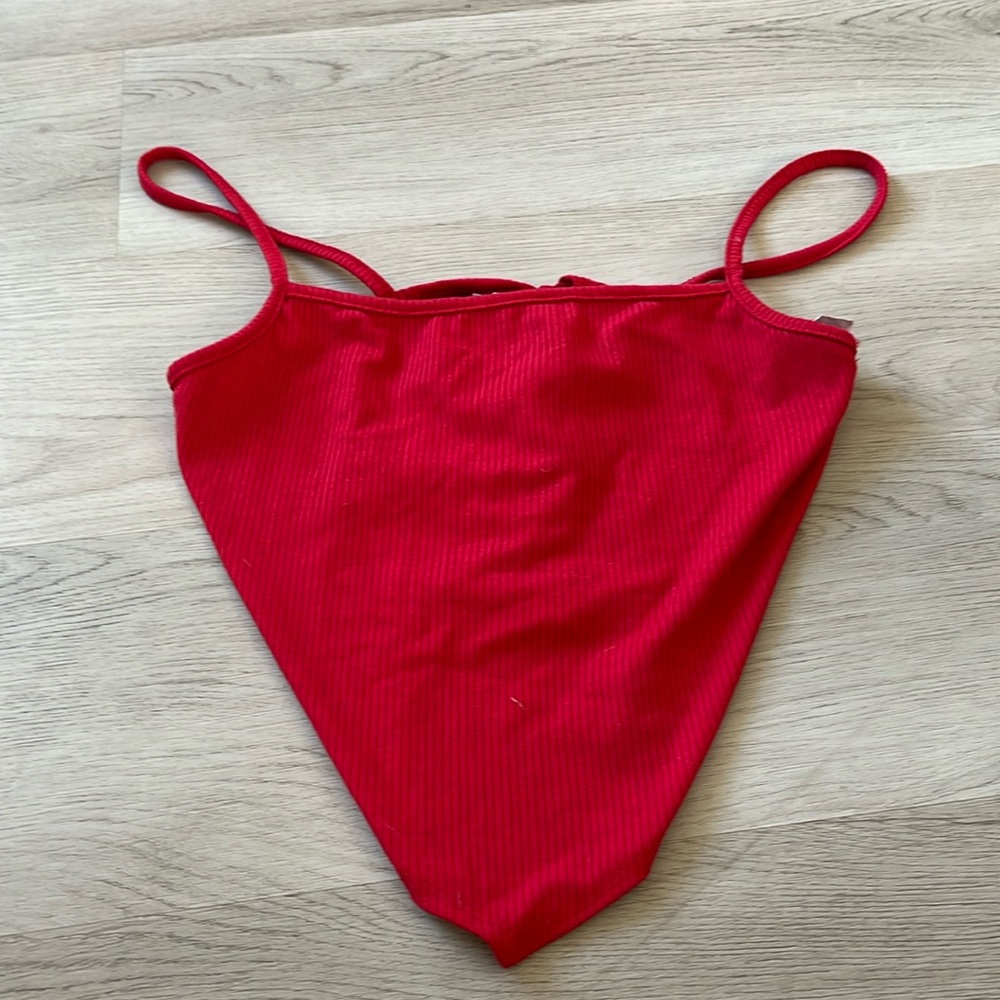 Open back tank top